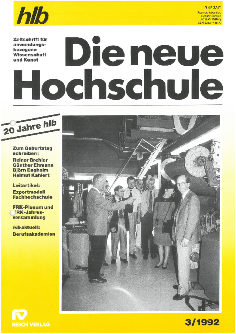 Die Neue Hochschule 1992-3