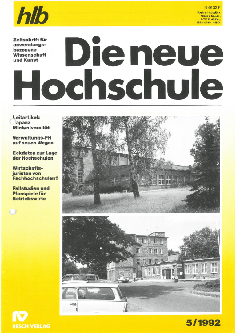 Die Neue Hochschule 1992-5