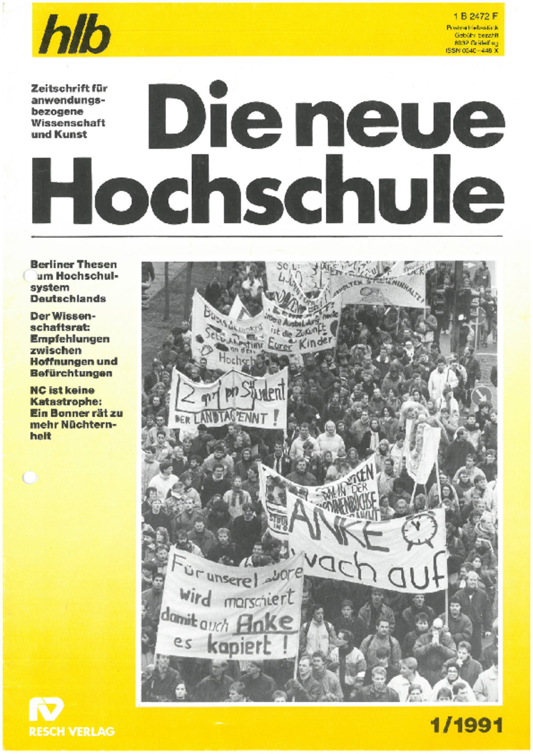 Die Neue Hochschule 1991-1