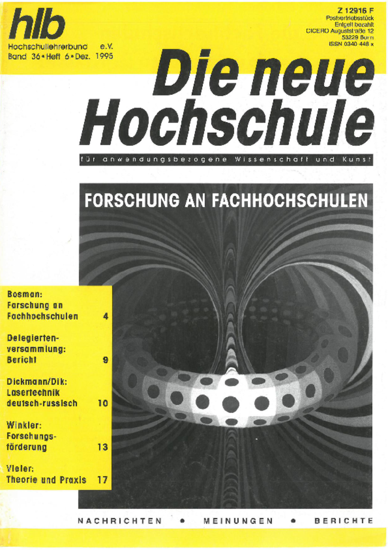 Die Neue Hochschule 1995-6
