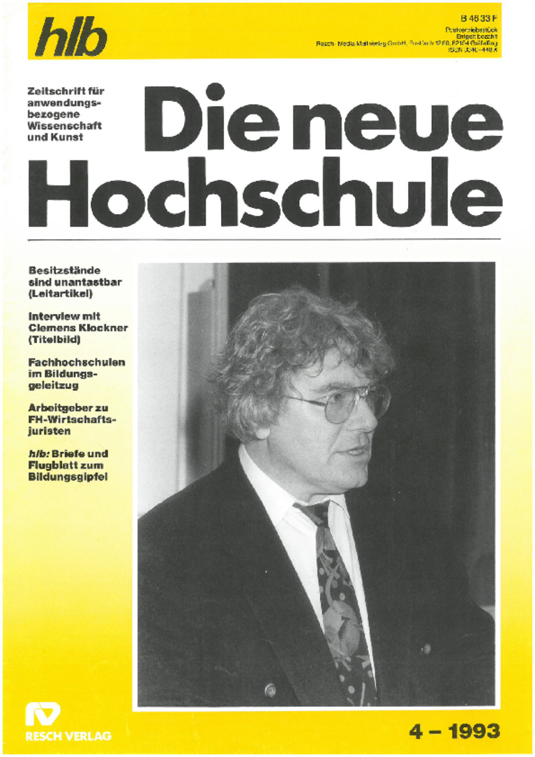 Die Neue Hochschule 1993-4