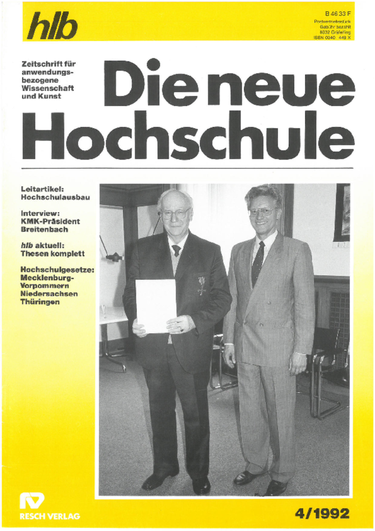 Die Neue Hochschule 1992-4