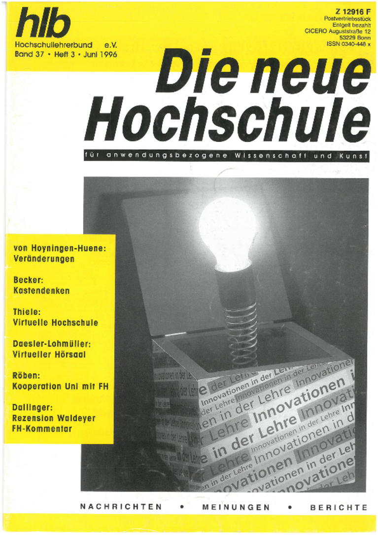 Die Neue Hochschule 1996-3