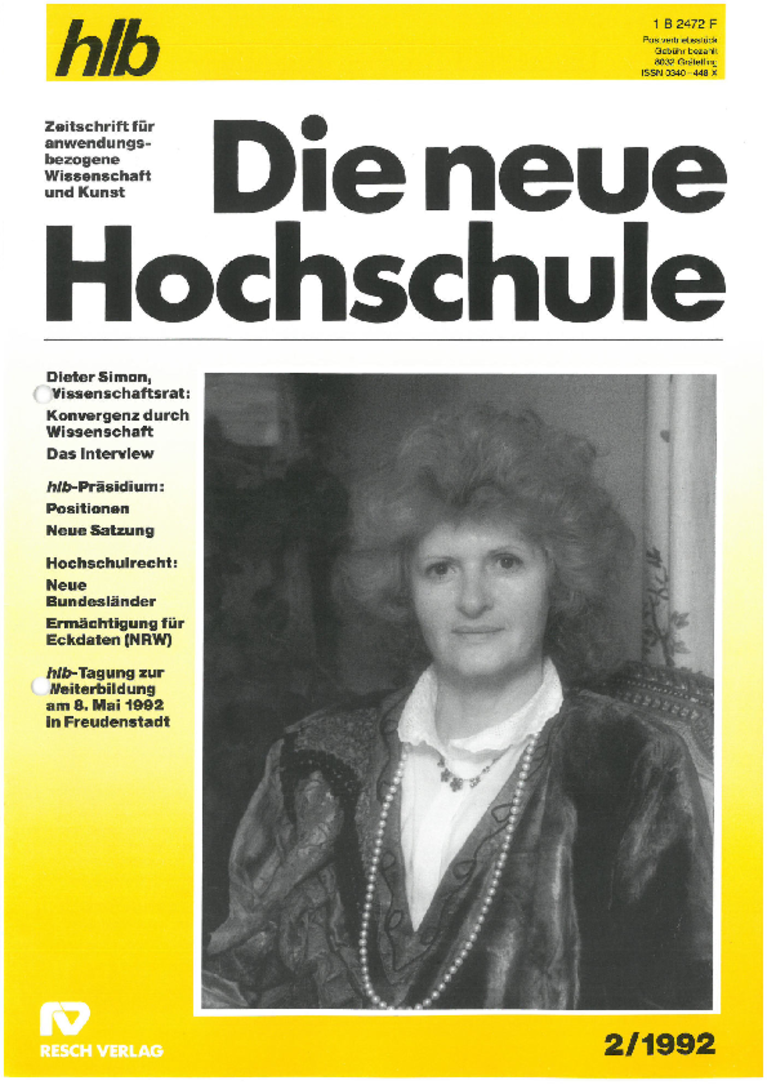 Die Neue Hochschule 1992-2