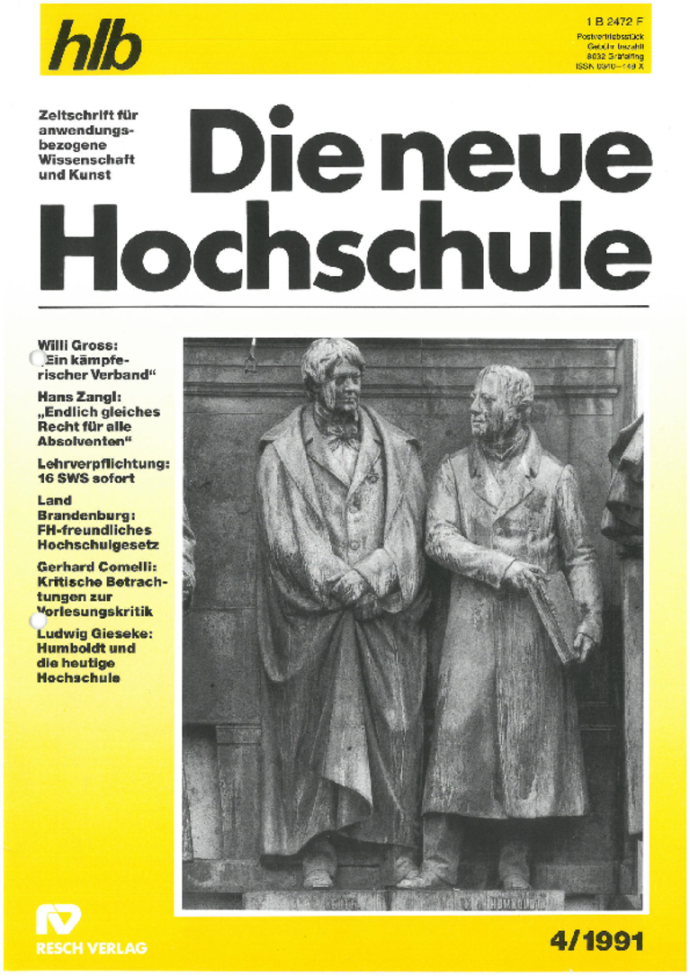 Die Neue Hochschule 1991-4